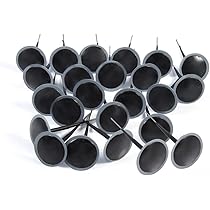 EBTOOLS pour champignons voiture 48mm pour bombe anti crevaison quad pour tire plugs Bouchon de Pneu Patch Gomme, 24 PCS Voiture Universelle Moto Tubeless Pneu Punk Réparation Champignon Plug Patch