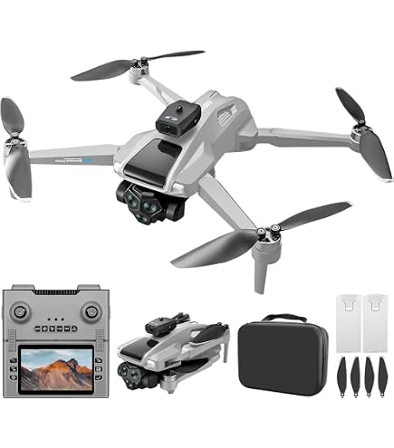 Drone S160 6K HD Télécommande avec Écran, Double Caméra, Pliable, Évitement Obstacles, RC - PROMO - Drones et multirotors (13516088