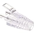 Seth Enterprises (100 Pcs Pack) RJ45 transparent boots cap for cat6 pass through connector