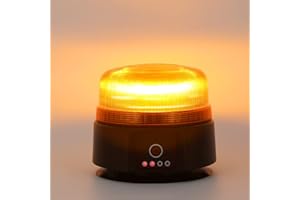 D-TECH LED wiederaufladbares Rundumleuchte magnetisch LED Kabellos Rundumkennleuchte gelbes für Auto Landwirtschaft Bauwesen LED Notfall Warnleuchte magnet,Blitzleuchten Zertifiziert nach ECE R65 R10