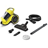 Kärcher VC 3 - Aspirapolvere a Traino, Aspirapolvere potente, Aspiratore con filo, Filtro Hepa 12, Tubo telescopico, Accessor