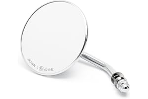 Dock66 Motorcycle Parts 12-0081 Custom Spiegel rund 4" chrom mit E-Zulassung, für Harley-Davidson