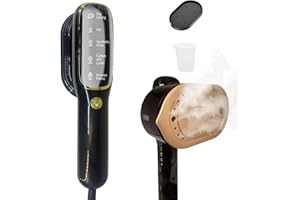 Hocomay Vaporizador de Ropa Portátil con Pantalla LCD, vaporizador de mano de 1200W con depósito de agua de 100ml, 15 segundos de calentamiento rápido, 5 velocidades, vaporizador de viaje de 0,85kg