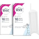 Veet Pure Hipoalerjenik Bikini & Koltuk Altı Ağda Bandı, (2 x 16 Adet)
