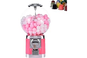 DOJOEUU Kapselautomat, Kaugummiautomat, Münzfrei, Kaugummiautomat für 3,2 cm große Kugeln, Kaffeekapsel-Aufbewahrungsautomat für Zuhause, Spielwarengeschäfte(Pink)