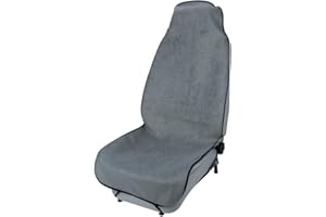 Blueshyhall Auto Sitzauflagen Wasserdicht Waschbare und Anti-Rutsch, Sitzschoner Auto Vordersitze Frottee Stoff, Anti Schwitz Autositzbezug, Auto Sitzauflagen nach dem Sport (Grau)