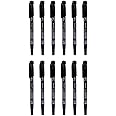 Pilot Sca-tm-b Twin Marker Set Of 12, Black