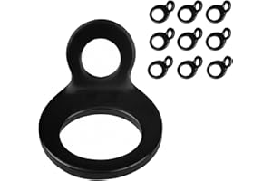 TOGTHERKINGS 10 ganci per ancore, Anelli di cinghia per moto da cross ATV Attaccare cravatte in acciaio inossidabile Anelli di cinghia di fissaggio Anelli di cinghia per bici da cross，per moto, ATV, colore: nero