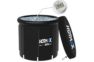 HOTMAX Ice Bath Tub for Athletes, 8-Leg Cold Plunge Tub for Recovery, 5 Layers Cold Water Therapy Tub with Storage Bag, Portable Bathtub Adult Outdoor