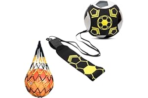 PFLYPF 1 Pieza de Cinturón de Entrenamiento de Fútbol, con 1 Pieza de Bolsa de Red de Fútbol, Equipo auxiliar de entrenamiento de Fútbol, Longitud de Cuerda ajustable.