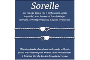 SUNSH 2/3/4 Sorelle/Migliore Amica/Laurea Bracciale per Ragazze Bracciali Abbinati Bracciale a Cuore in Acciaio Inox Braccialetto Della Ragazza Miglior Regalo Delle Sorelle Regalo Di Compleanno Natale
