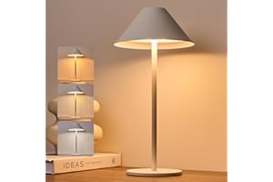 Bojim Nowoczesna Lampa Stołowa LED Bezprzewodowa, Ładowana przez USB z Dotykowym Sterowaniem, Przenośna i Wodoodporna IP54 – Uniwersalna do Sypialni, Salonu, Ogrodu – Metalowy Design w Kolorze Białym