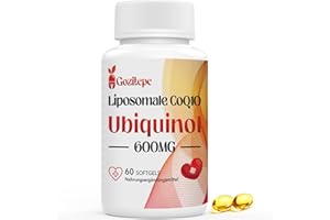 ‎GOZITEPE Liposomales Coenzym Q10 Ubiquinol 600 mg hochdosiert – 60 Mini-Softgels, 300 mg reines Ubiquinol pro Kapsel, 2 pro Tagesportion (60 Stück (1er Pack))