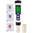 DANOPLUS 5 in 1 Digital pH Meter with TDS/EC/Salinity/Temperature Measurement Waterproof Highly Accurate Multi-Parameter Tester
