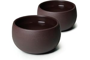 YXHUPOT Teacup - 2 tazze da tè in argilla cinese Yixing, 50 ml, colore: rosso, Dahongpao Zini Zisha Gongfu, 50 ml