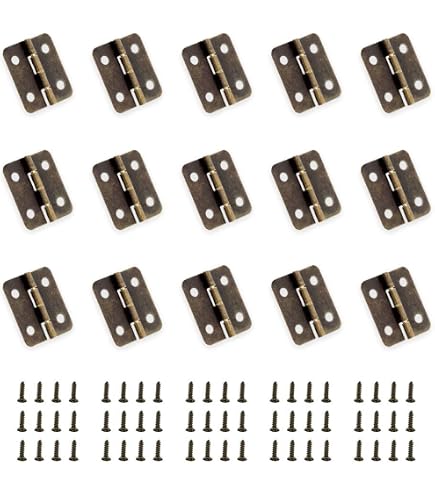 thumbnail image 2 of Uxcell Bronze Tone Decorative Box Latch Set – Small Hasp With Screws, 10pcs, Jewelry Case Catch 2 of 4