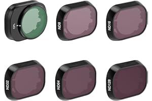 Uvafly Mini 4 Pro filtr ND, wielowarstwowy filtr polaryzacyjny, zestaw filtrów obiektywu do aparatu DJI Mini 4 Pro, akcesoria do dronów, 6 sztuk (CPL/ND8/ND16/ND32/ND64/ND128) – wersja z tworzywa