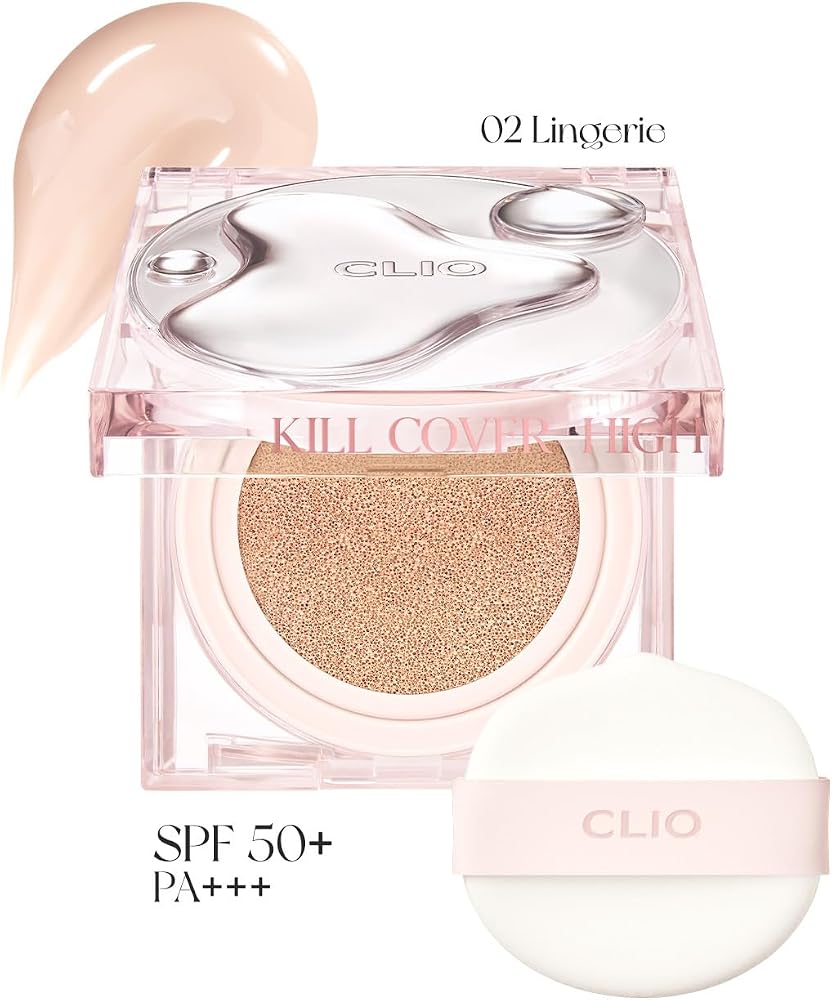 CLIO Nem ve Parlaklık Sağlayan Cushion Kill Cover High-Glow Cushion+Refill SPF50+ PA++++ 2 Lingerie