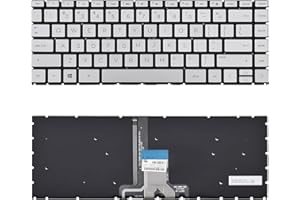 SUNMALL Replacement Keyboard Compatible with HP 14-CK 14-CD 14-cm 14-DG 14-DQ 14s-DQ 240 G7 245 G7 246 G7.Pavilion X360 14-CD 14-DH.Pavilion 14-CE with Backlit Sliver and US Layout