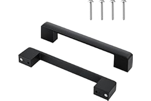 Taiyeestar Möbelgriffe Schwarz 128mm Griffe für Küchenschränke schrankgriffe schwarz aus Edelstahl Schubladengriffe Schwarze griffe für küchenschränke (2 Stück)