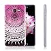 Produktbild Samsung Galaxy A5 2016 Hülle, TYJTECH Clear TPU Gel Cover mit Mandala Floral Designer Shell Fall Ultra-Slim Shock-Absorption Stoßfänger Blumen Gedruckt Thin Cute Design Vintage Style für Girly Mädchen Frauen Galaxy A5 2016