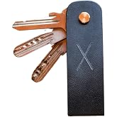 minimal X Uzun Anahtarlık, Hakiki Deri Anahtarlık, Kolay Kullanım ve &Ccedil;izilmelere Karşı &Ouml;nleyici, Minimalist Şık Tasarım