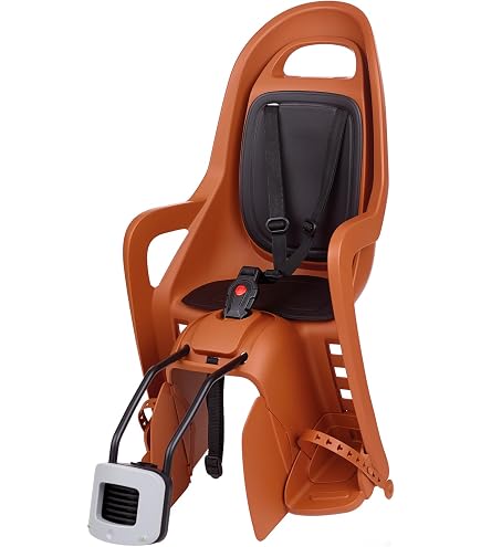 Siège Vélo Enfant Arrière POLISPORT KOARI - 9 Mois à 6 Ans, Jusqu'à 22kg, Pour Roues 26-29'', Jaune/gris