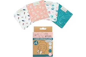 Carré démaquillant Feel Natural (lot de 4)