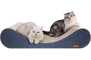 Heikoeco® Kratzbrett, Kratzbretter Katze, Extra groß Kratzpappe für Katzen, XXL Katzenzubehör, Kratzmöbel aus langlebiger Karton, Kratzpappe für Katzen, Katzen Kratzpappe, 60x42x14 cm
