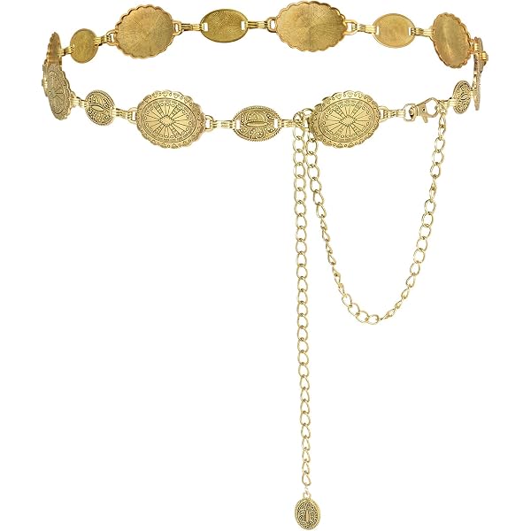 Ceinture Chaîne Coeur Pour Femme - Argenté Ou Or - 117 Cm - Réglable - Pour Robe & Jean