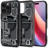 Spigen iPhone 16 Pro ile Uyumlu MagSafe Kılıf Ultra Hybrid Zero One Mag Fit Sararmaya Dayanıklı Tasarım Siyah Şeffaf Kapak - 