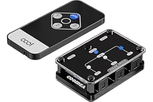 COOIDEA Toslink Conmutador Óptico Digital Automático 3 Entradas 1 Salida con Control Remoto Inalámbrico Soporta 192k/24Bit PCM2.0 DTS Dolby-AC3 Compatible con TV/Xbox/Reproductor de BLU-Ray/PS