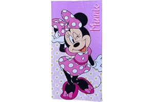 CARTOON Toalla playa Minnie Disney toalla microfibra poliéster infantil 245gsm tamaño 70x140cm playa piscina