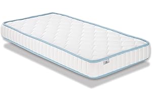 FUSIONHOME - Colchón 70x140 cm Aloe - Reversible Verano - Invierno - Colchón Tejido Strech 100% Transpirable Ultra Suave - Núcleo HR de Alta Densidad