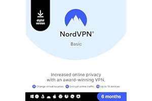 NordVPN Basic, 10 Devices, 6-Month, Premium VPN Software, Digital Code