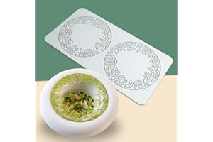 TUKE Molde de silicona de hoja hueca para chocolate, caramelos, 3D, hoja hueca, para alimentos, cocina, alimentos, decoración, fondant, arcilla polimérica (anillo de flores, Q_10.4 x 5.3 x 0.12 pulgadas)