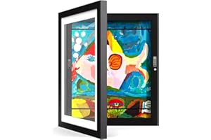 SECOND AVE GIFT COMPANY Second Ave Black A4 Kids Art Frame Childrens Artwork Project Frame Front Opening Storage