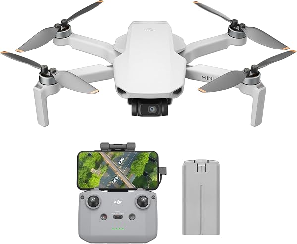 DJI Mini 4K Drohne mit 4K UHD Kamera Für Erwachsene, 3-Achsen-Gimbal-Stabilisierung, C0, QuickShots, 10 km Videoübertragung, Autom. Rückkehr, Windstabil, 1 Akku (31 min Flugzeit), Unter 249g - 1