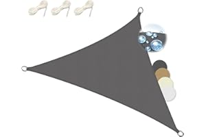 Sol Royal Tenda a Vela Impermeabile 5x5x7 m Triangolare SolVision PS9 - Protezione Anti Raggi UV - Antracite - 500x500x700 cm