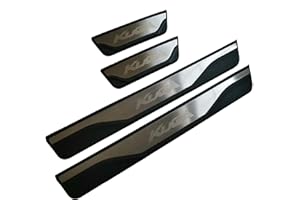 JYMLOV 4pcs Car Door Sill Protector Strips Stainless steel Threshold Protective Film Kick Plate Cover Sticker for Fo-rd Kuga 2013 2014 2015 2016 2017 2018 2019 Car Accessories,Silver