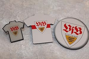 BP VfB Stuttgart Fanset 3 teilig Trikot Pin, Magnet,Trikotmagnet Anstecker Bundesliga