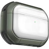 Minesk Airpods 3 i&ccedil;in Armor Serisi Darbelere Karşı Ultra G&uuml;&ccedil;l&uuml; Koruma Fiber Karbon Arka Tasarım Airpods Kılıfı (Soft Haki Şef