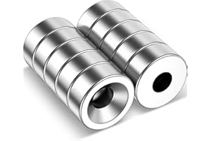 MIN CI 10 Pièces Aimant Puissant a Visser Neodyme, 8X3mm M3 Aimants Super Puissant Magnets Magnetique pour Frigo Cuisine Panneaux Armoires