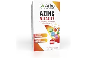 ARKOPHARMA Azinc Vitalité - Réduit la fatigue due au surmenage, soutient les performances intellectuelles, dès 15 ans - 120 gélules