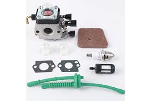 NIERBO Ersatz Vergaser Rasenmäher Ersatzteile Trimmer Unkrautfresser mit Luftfilter Kraftstoffleitung Garten Zubehör für STIHL FS55 FS55R FS55RC KM55 KM55R HL45 FS38 FS45 FS46