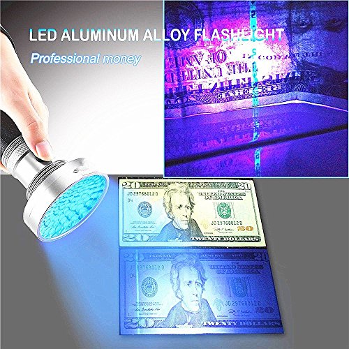 Delipop 100 Leds 395nm UV Blacklight Taschenlampen Bestrahlungsbereich für die Erkennung von Skorpionen Pet Urin Fleck Gefälschte Währung - 6