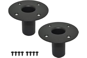 Howonder Speaker Stand Top Hat 4.33 „x3.29“ ，Metal Speaker Cabinet Pole Mount， PA/DJ Tripod Speaker Stand Mounts Adapters 110X85mm (2 Packs Schwarz)