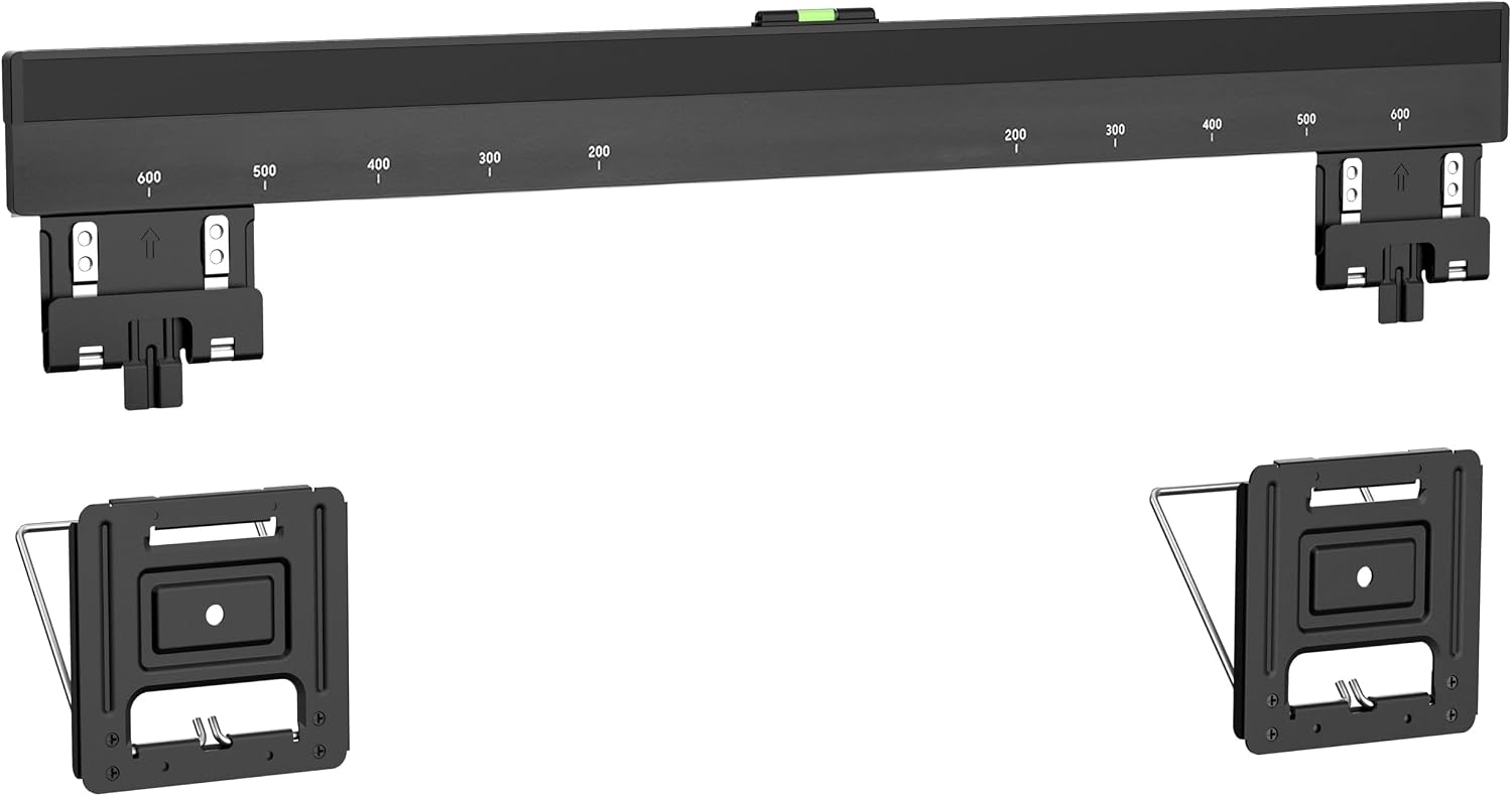 eBii Ultra Slim Micro Gap TV Wall Mount for 42"-80" Tvs, Flush Against the Wall, Universal Fixed TV Wall Bracket, Magnetic Contacts, Decorative Cover, Cable Management Kickstand