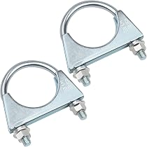 Colliers Serrage Tuyau Yeepeo Lot De 2 | 50mm Acier Galvanisé | Pour échappement Et Fixation