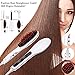 Noza Tec Anti Static Ceramic Hair Straightener Brush Comb - Instant Heating Detangling Paddle Brush - For Faster Professional Straightening Styling - LCD Display - Negative Ion Brush - Auto Massager - UK plug
